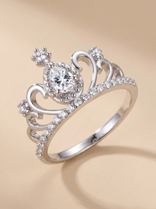 MYKI Stainless Steel Cubic Zirconia Ring