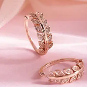 Neerajyoti Neerajyoti cubic zirconia veletinday toe ring for girls /women Alloy Cubic Zirconia Gold Plated Toe Ring Set