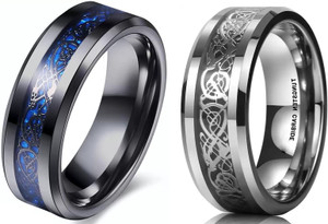 IGA COLLECTION Valentine Special Dragon Colour Base Stainless Steel Finger Ring - Thumb Ring Stainless Steel Titanium Plated Ring