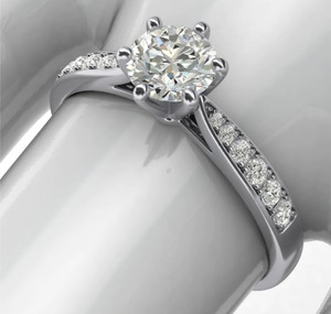 Ruhi Collection Love/Engagement/Valentin/Gift/Anniversary/Birthday Diamond ring for women/Girl Stainless Steel Diamond Silver Plated Ring