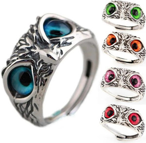 ruby collection Owl Eye Ring for Men and Women Stainless Steel Silver Plated Ring (Combo of 5) Alloy Silver Plated Ring