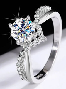 Devora Sizzling Solitaire Adjustable Ring For Women & Girls Stainless Steel Zircon Sterling Silver Plated Ring
