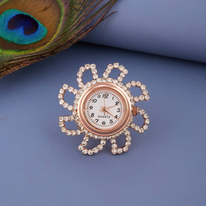 gcjewelery Rose gold Watch Type Adjustable Finger Ring New Concept For Girls And Women Brass Ring