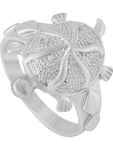 Zumrut silver Plated Embellished 8 Line Tortoise Turtle Finger Ring Kachua Shape Finger Ring Good Luck and Prosperity Jewelry Gift for Men/Women Girls Brass Silver Plated Ring