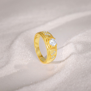 GIVA Sterling Silver Zircon Rhodium Plated Ring