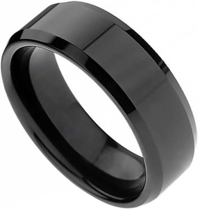costozon Costozon Black Tungsten Style Ceramic Ring for Men & Women | Wedding Band Ring Stainless Steel Platinum Plated Ring