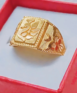 TMRcreation Fancy peacock ring for man and boys / trending ring Brass Gold Plated Ring