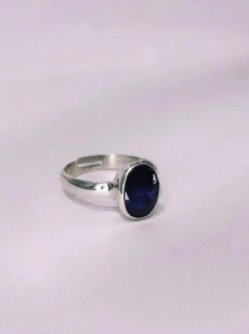 Chopra Gems Unique & Effective 100% Original Blue Sapphire/Neelam Stone Ring for Men & Women Brass Ring