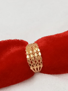 vks trading Gold Plated Non Adjustable Rings021 Brass Ring
