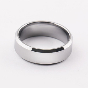 SILVOSWAN Unique Metal Tungsten Ring Tungsten, Stainless Steel Rhodium Plated Ring