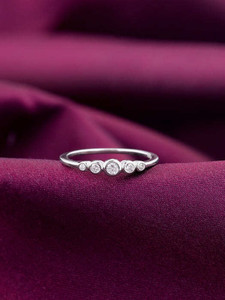 GIVA 925 Silver Zircon Penta Glow Ring for Women Sterling Silver Cubic Zirconia Rhodium Plated Ring