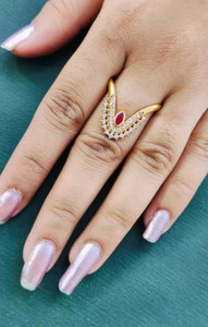 VIAANA CREATION Brass Gold Plated Ring