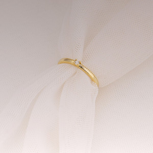 GIVA 925 Silver Golden Garden of Dreams Ring for Women Sterling Silver Zircon Gold Plated Ring