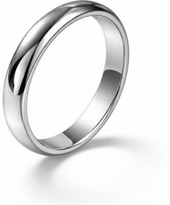 Lovemi Movements Classic Silver Plain Band Ring, Smooth Mirror Finish Wedding Band, Promise Ring Stainless Steel Silver Plated Ring