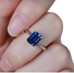 Chopra Gems Unique & Effective 100% Original Blue Sapphire/Neelam Stone Ring for Men & Women Brass Ring