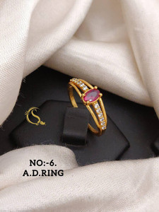 GA JEWELLERY Ring:Micro Gold Plated and Beautifully Crafted Ring for Women & Girls Alloy Diamond Gold Plated Ring