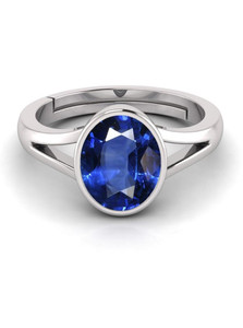 Pranjal Gems Original 14.25 Ratti Blue Sapphire Neelam Gem Stone Ring With Leb certificate Brass Sapphire Ring