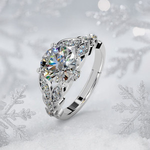 Miss Highness 925 Pure Silver Floral Ring for Women & Girls, Adjustable – Valentine’s Day Gift Sterling Silver Cubic Zirconia Rhodium Plated Ring