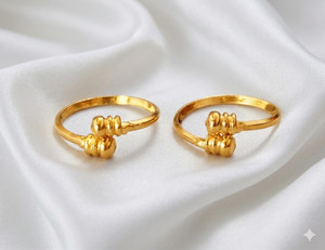 KRISHMAYATOZ gold toe ring for women एलॉय सोना प्लेटेड टो रिंग