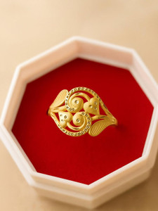 bhavu Women Micro Gorgeous Gold Ring For Women Alloy Gold Plated Ring