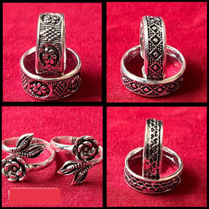 KRISHMAYATOZ Staylish Adjustable Toe Rings Set For Women Alloy Toe Ring Set