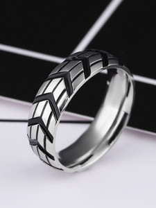 YELLOW CHIMES Western Style Stainless Steel Ring Metal Ring