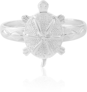Mahakaal Jewels Gold Plated Texture Tortoise Turtle Vastu Feng Shui Kachua Finger Ring Brass Silver Plated Ring