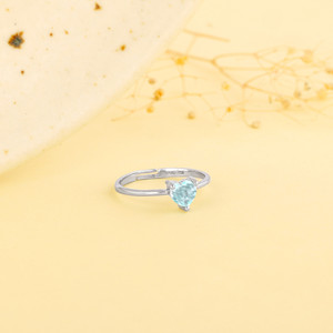 GIVA 925 Silver Stereo Hearts Ring for Womens Sterling Silver Zircon Rhodium Plated Ring