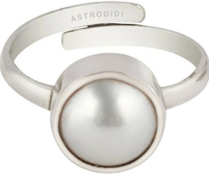 Astrodidi Moti Stone Ring Pearl Gemstone Ring with Lab Report 5.25 Ratti Silver Coated Alloy Pearl Ring