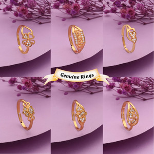 brado jewellery Brass Diamond Gold, Brass Plated Ring