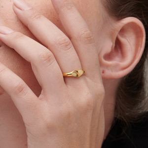 PALMONAS Palmonas Heart Rays Ring- 18k Gold Plated Alloy Gold Plated Ring