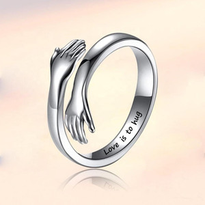 zayraa Stylish friendship and Loved Ones cuddle Exclusive Designed Adjustable Hug Ring Alloy Ring
