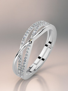 Miss Highness 925 Pure Silver Classic Ring for Women & Girls, Adjustable Size – Gift for Her Sterling Silver Cubic Zirconia Rhodium Plated Ring