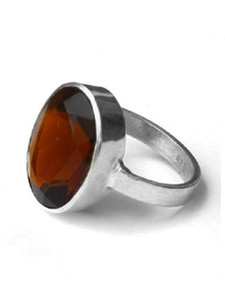 KUNDLI GEMS Gomed stone ring Natural Garnet certified stone unheated & untreated Astrological Purpose for Men & women Stone Garnet Silver Plated Ring