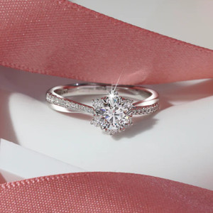 Zarkan Zarkan 925 Hallmark Silver Sparkle Of Love Ring Sterling Silver Cubic Zirconia Rhodium Plated Ring