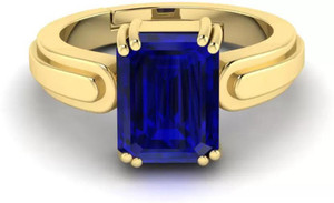 Chopra Gems Unique & Effective 100% Original Blue Sapphire/Neelam Stone Ring for Men & Women Brass Ring