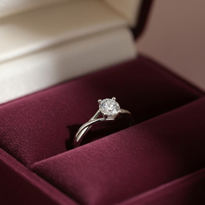 Zarkan Zarkan 925 Hallmark Classic Minimal Silver Solitaire Ring With AD Sterling Silver Cubic Zirconia Rhodium Plated Ring