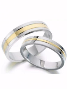 Mondals jewellery Adjustable couple band ring set Alloy Cubic Zirconia Silver, Gold Plated Ring