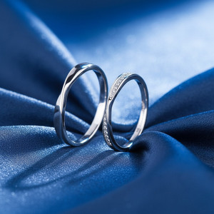 rsp unique Stylish Silver Plated Adjustable Couple Ring Set for Men & Women Alloy Sterling Silver Plated Ring Set