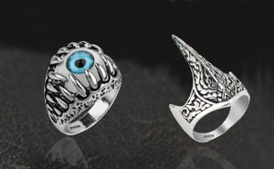 Syfer Owl Ring and Stainless Steel Silver Plated Ring