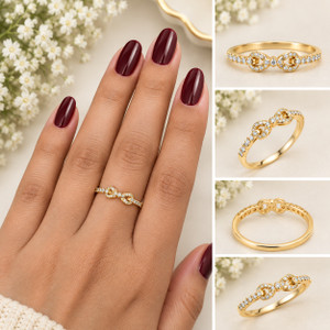 RINGLE Brass Diamond Copper Plated Ring
