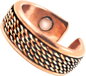 shinde exports EXPORTS pure original adjustable magnetic copper finger ring for men women Copper Ring