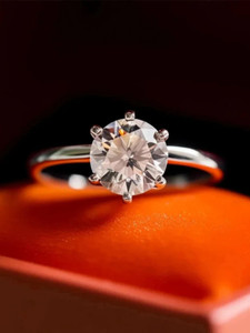 Zarkan Premium Solitaire 925 Silver Ring Perfect For Gifting Women Silver Zircon Rhodium Plated Ring