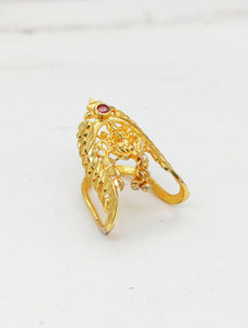 NANDANA COLLECTIONS Trending Lakshmi One Gram Gold Vanki Finger Ring for women Alloy Ring