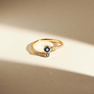 Salty Amor Evil Eye Finger for Women & Girls | Adjustable | Aesthetic Jewelry Copper Ring