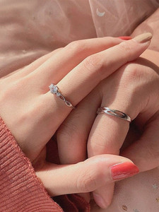 kazare Rings | ring for girls | ring for women | ring for men | couple ring Alloy Rhodium Plated Ring Set