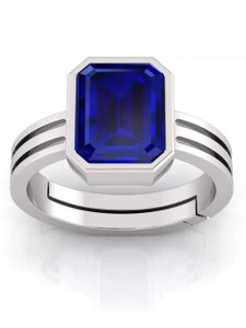 Chopra Gems Unique & Effective 100% Original Blue Sapphire/Neelam Stone Ring for Men & Women Brass Ring