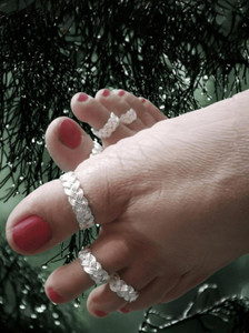 Buyosm Ecom White Metal Traditional Ethnic Payal Leg Chain Anklet for Woman & Girls Alloy Toe Ring