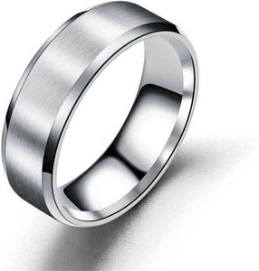 MEENAZ Tungsten, Alloy, Metal, Stainless Steel, Brass Titanium, Rhodium, Black Silver, Silver, Platinum Plated Ring