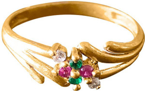jr fashion Panchaloha (Impon) 6 Stone Design Bronze Ruby Ring